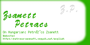 zsanett petracs business card